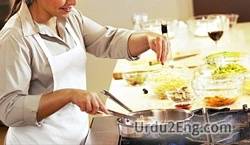 cooking Urdu Meaning