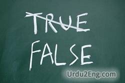 false Urdu Meaning