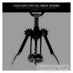 corkscrew Urdu Meaning