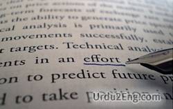 effort Urdu Meaning