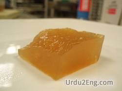 gelatin Urdu Meaning