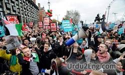 protest Urdu Meaning