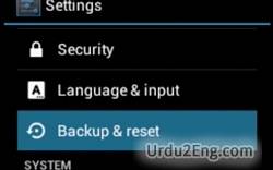 reset Urdu Meaning