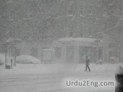 snowstorm Urdu Meaning