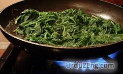 spinach Urdu Meaning