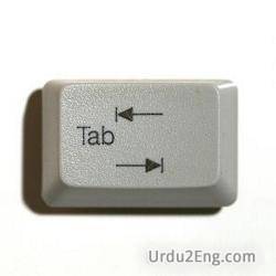 tab Urdu Meaning